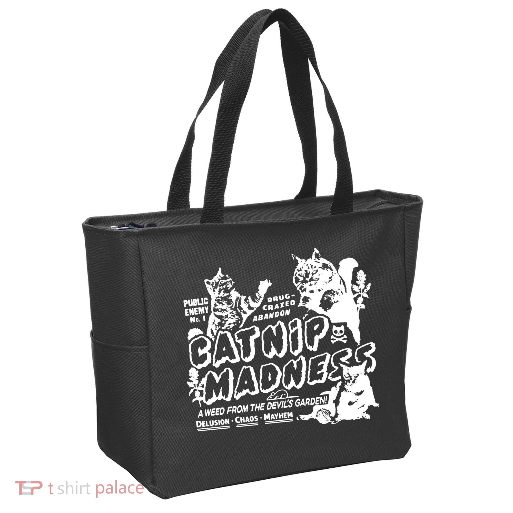 Funny Cat For Cat Mom Cat Dad Catnip Madness Cute Cat Tote Bag