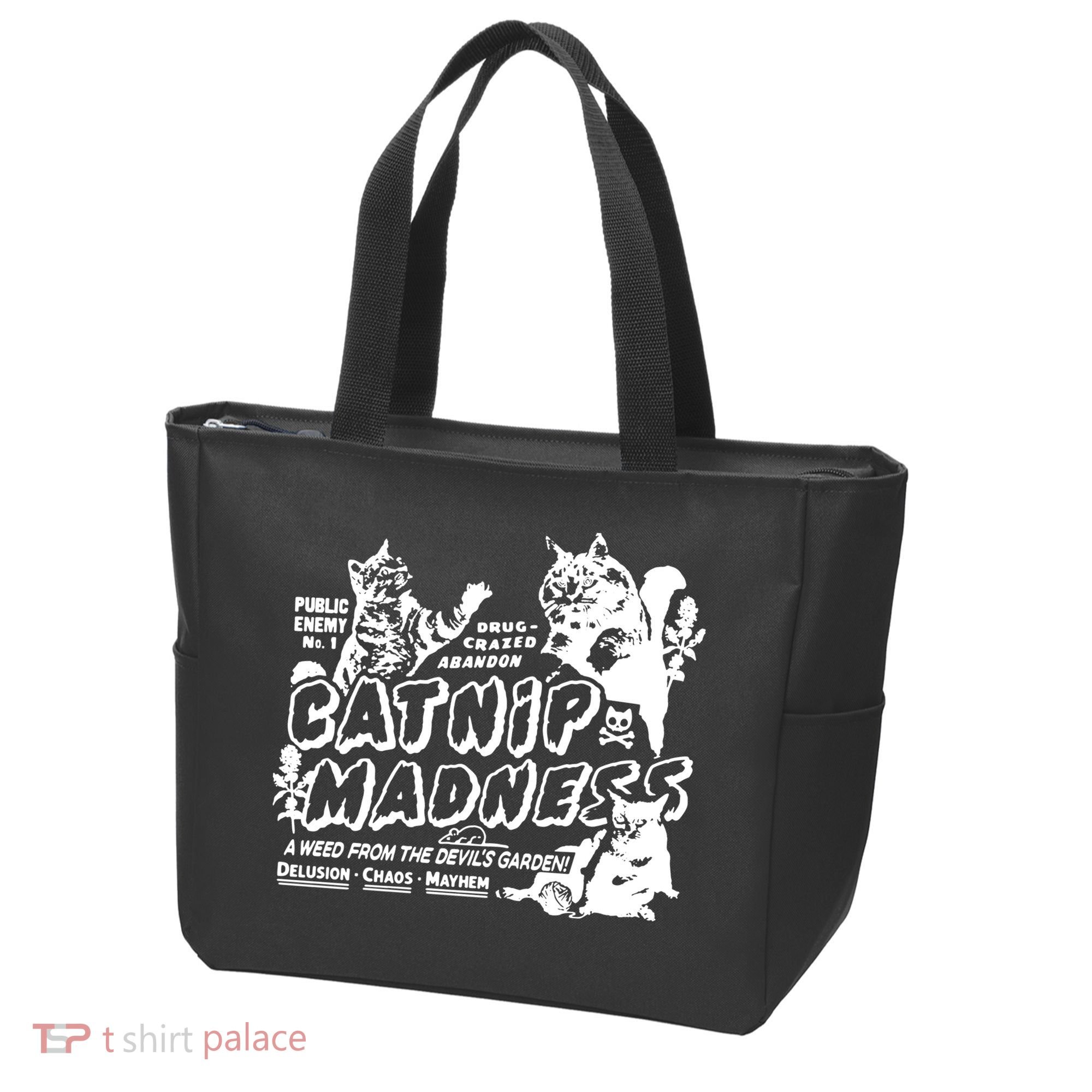 Funny Cat For Cat Mom Cat Dad Catnip Madness Cute Cat Tote Bag