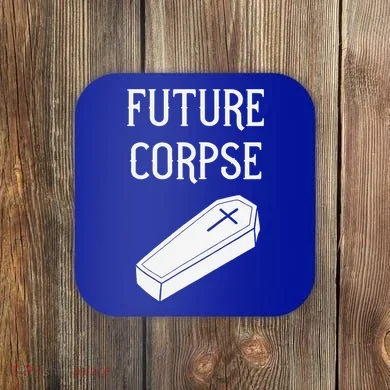 Future Corpse Funny Goth Horror Halloween Coaster