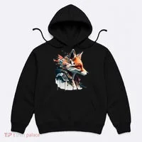 Fox Cunning Foxtail Fur funny animal lover Hoodie thumb 0