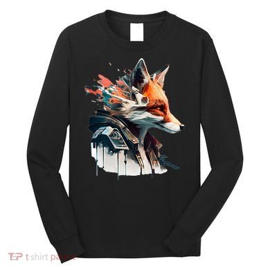 Fox Cunning Foxtail Fur funny animal lover Long Sleeve Shirt