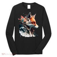 Fox Cunning Foxtail Fur funny animal lover Long Sleeve Shirt thumb 0