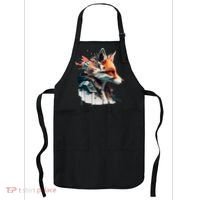 Fox Cunning Foxtail Fur funny animal lover Apron thumb 0