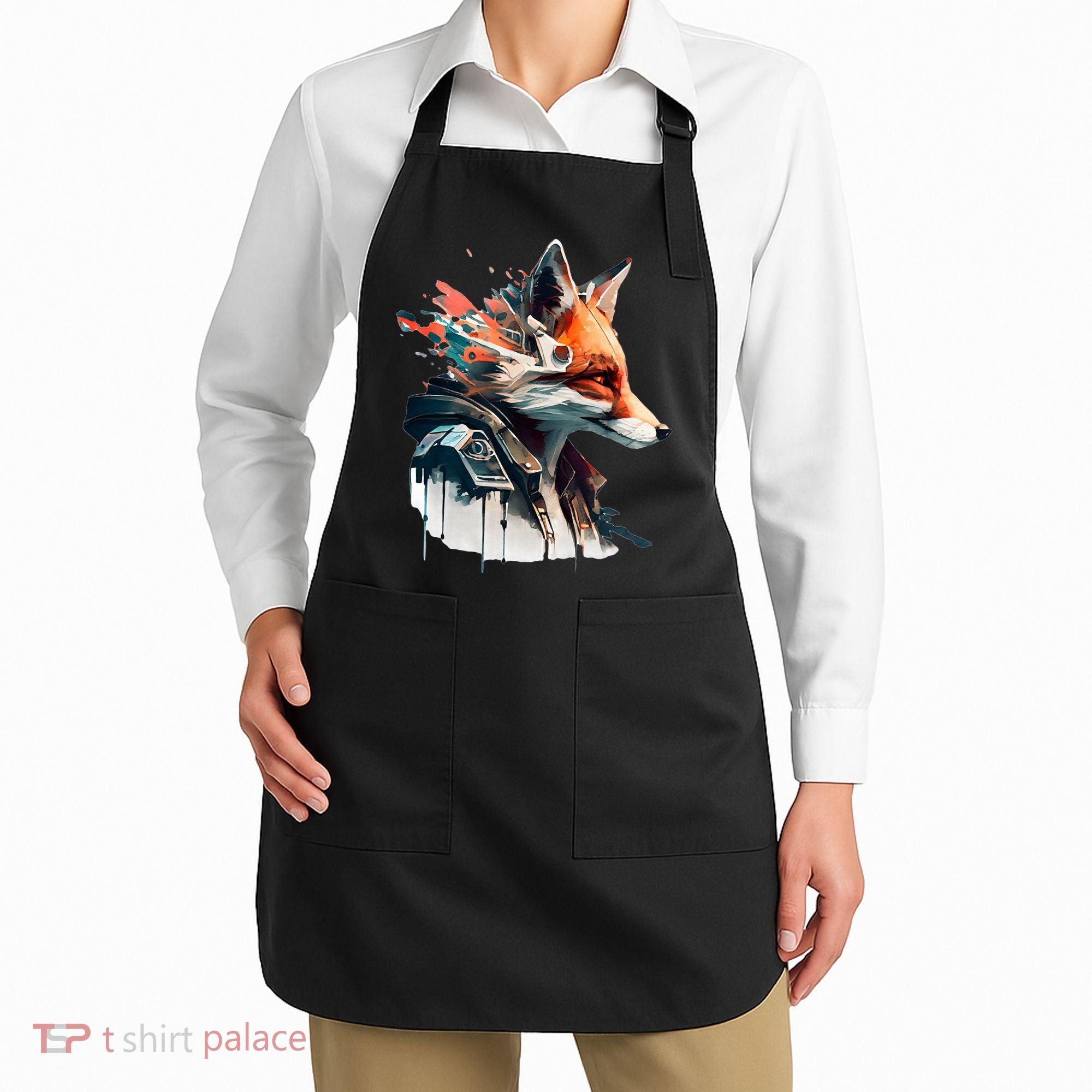 Fox Cunning Foxtail Fur funny animal lover Apron