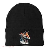Fox Cunning Foxtail Fur funny animal lover Beanie thumb 0