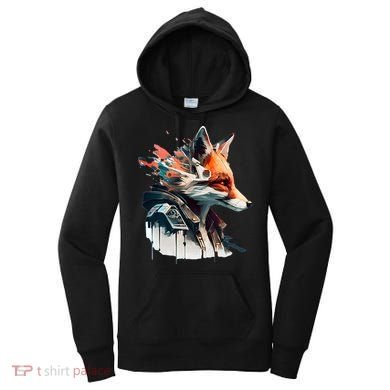 Fox Cunning Foxtail Fur funny animal lover Women's Hoodie