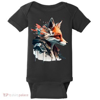 Fox Cunning Foxtail Fur funny animal lover Baby Bodysuit