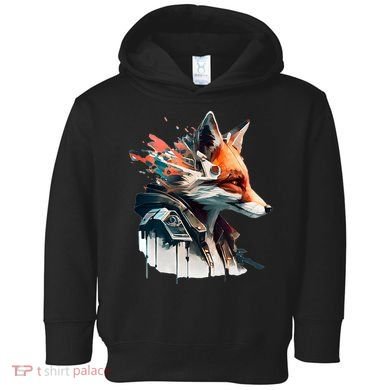 Fox Cunning Foxtail Fur funny animal lover Toddler Hoodie