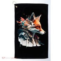 Fox Cunning Foxtail Fur funny animal lover Golf Towel thumb 0