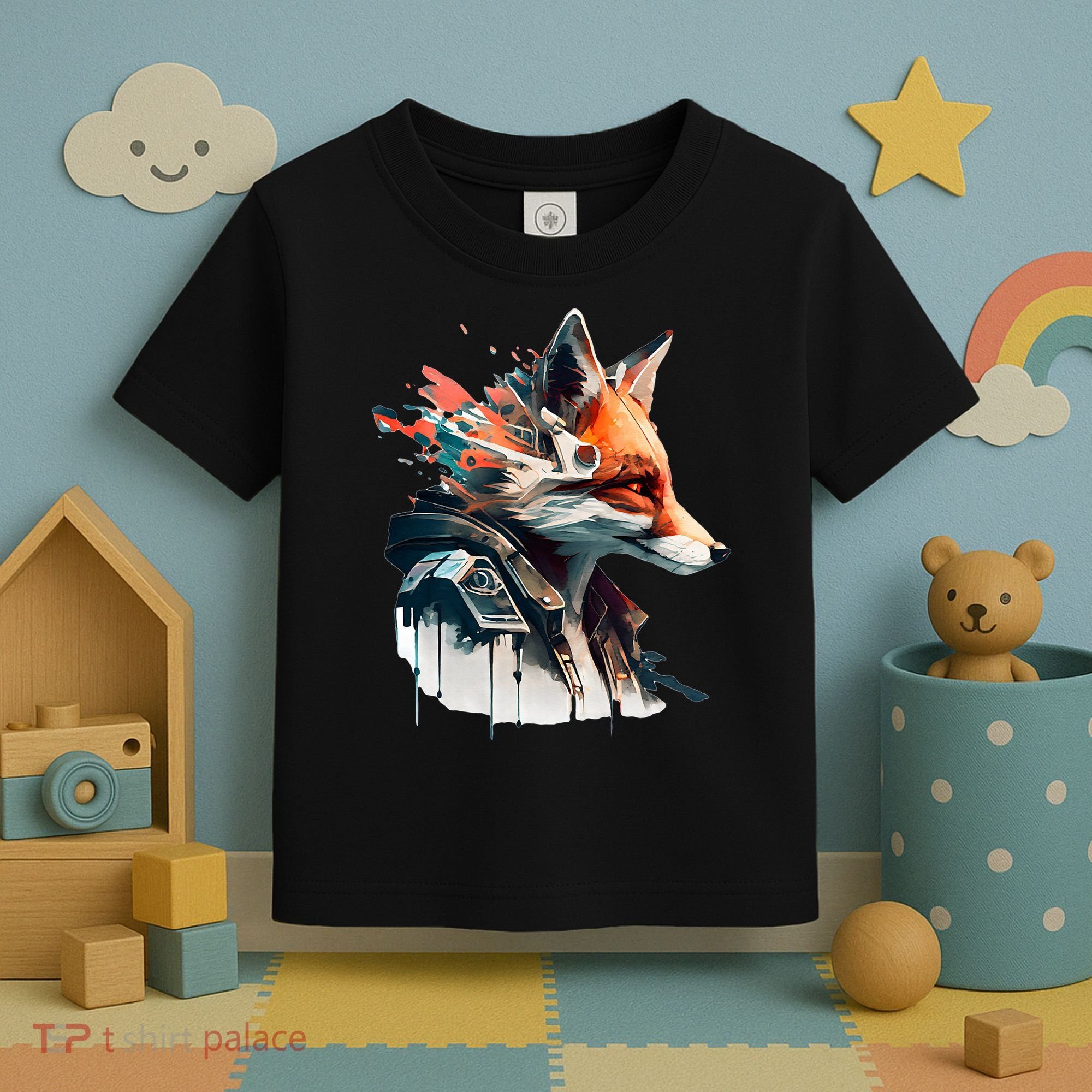 Fox Cunning Foxtail Fur funny animal lover Toddler T-Shirt