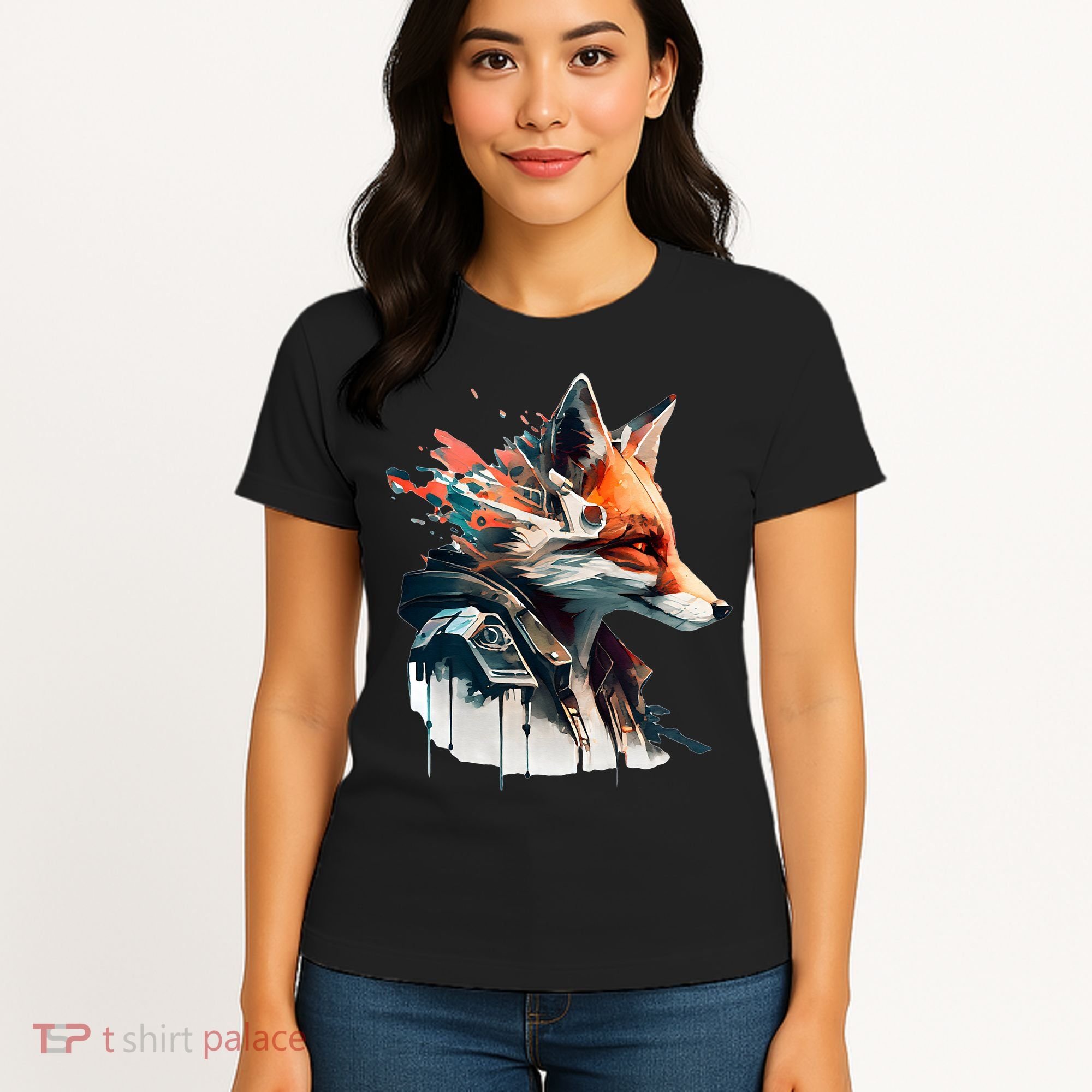 Fox Cunning Foxtail Fur funny animal lover Women's T-Shirt