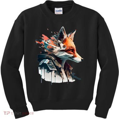 Fox Cunning Foxtail Fur funny animal lover Kids Sweatshirt