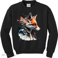Fox Cunning Foxtail Fur funny animal lover Kids Sweatshirt thumb 0