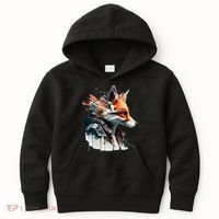 Fox Cunning Foxtail Fur funny animal lover Kids Hoodie thumb 0