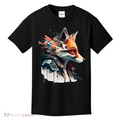 Fox Cunning Foxtail Fur funny animal lover Kids T-Shirt