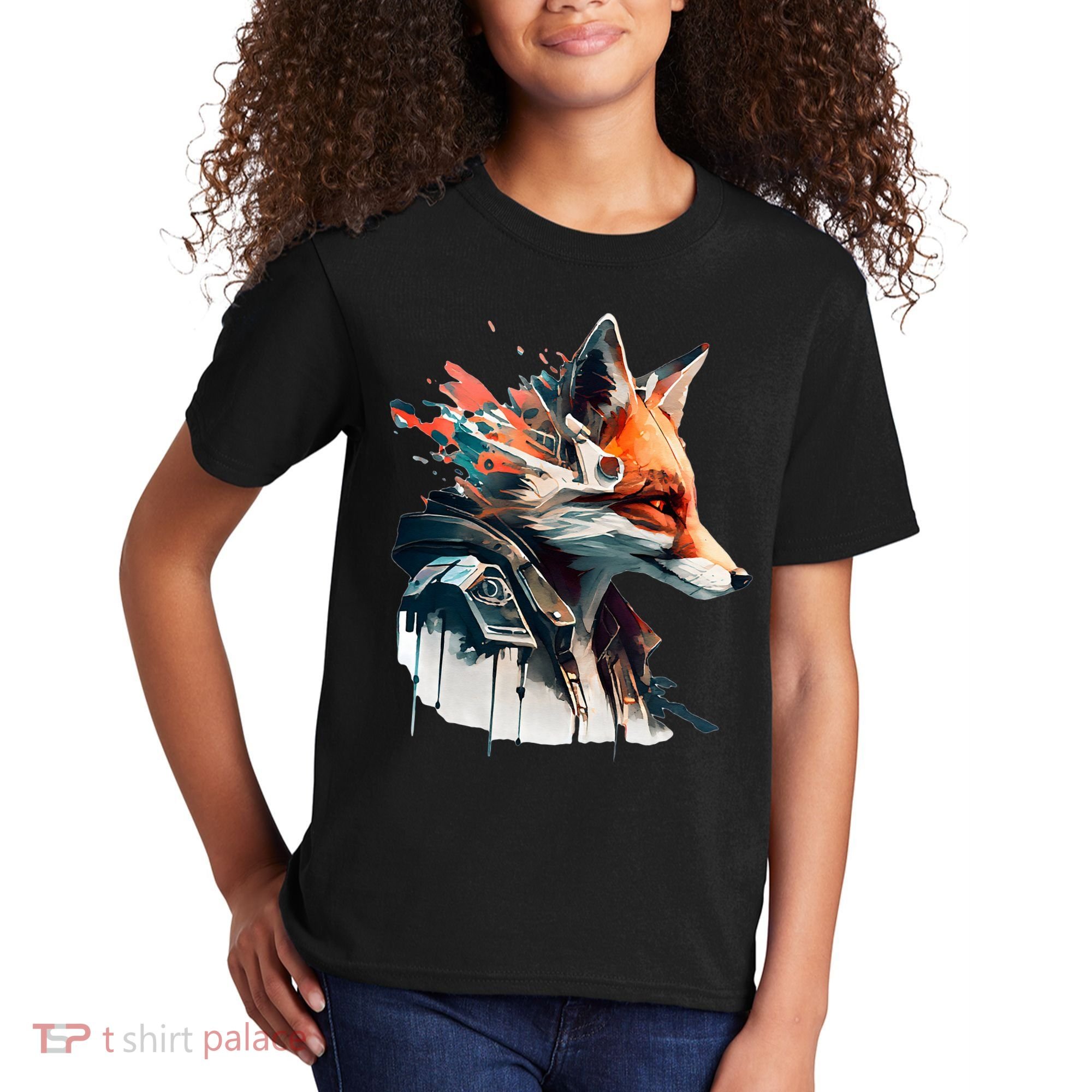 Fox Cunning Foxtail Fur funny animal lover Kids T-Shirt