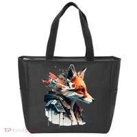 Fox Cunning Foxtail Fur funny animal lover Tote Bag thumb 0