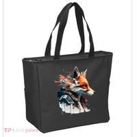 Fox Cunning Foxtail Fur funny animal lover Tote Bag thumb 2