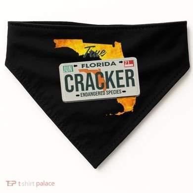 Funny Cracker Florida License Plate USA-Made Doggie Bandana