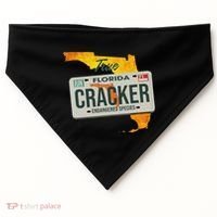 Funny Cracker Florida License Plate USA-Made Doggie Bandana thumb 0
