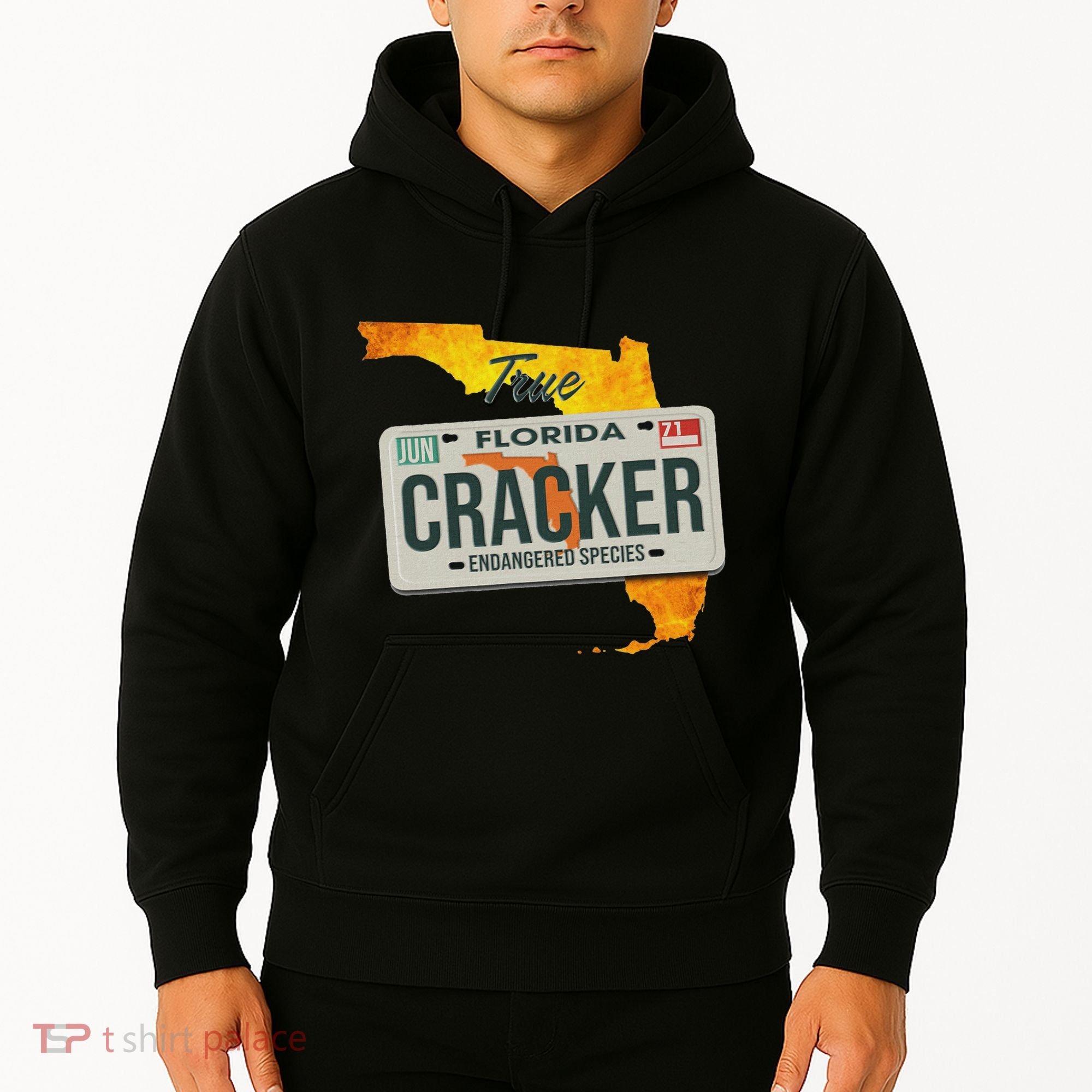 Funny Cracker Florida License Plate Hoodie