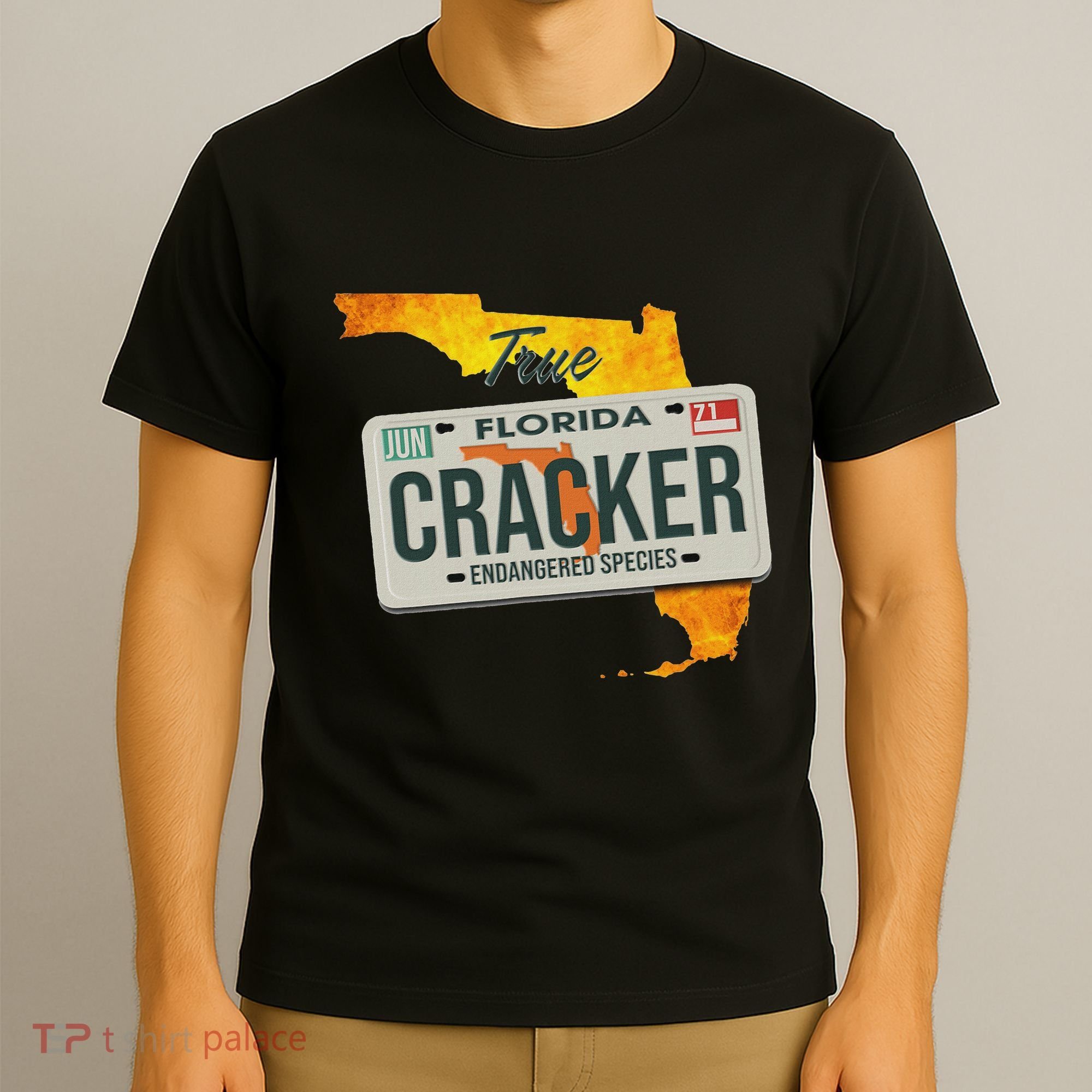 Funny Cracker Florida License Plate T-Shirt