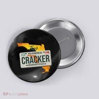 Funny Cracker Florida License Plate Button thumb 0