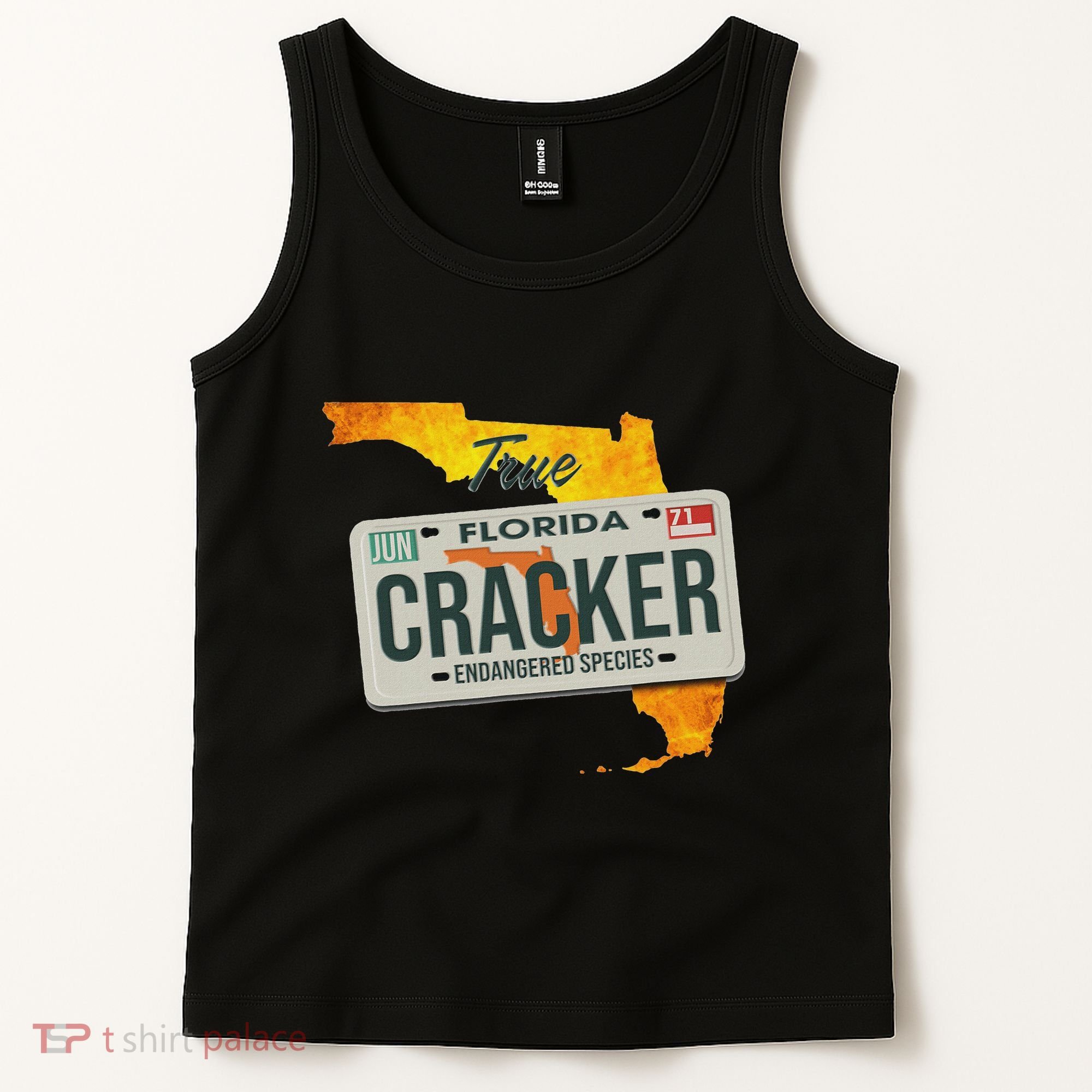 Funny Cracker Florida License Plate Tank Top