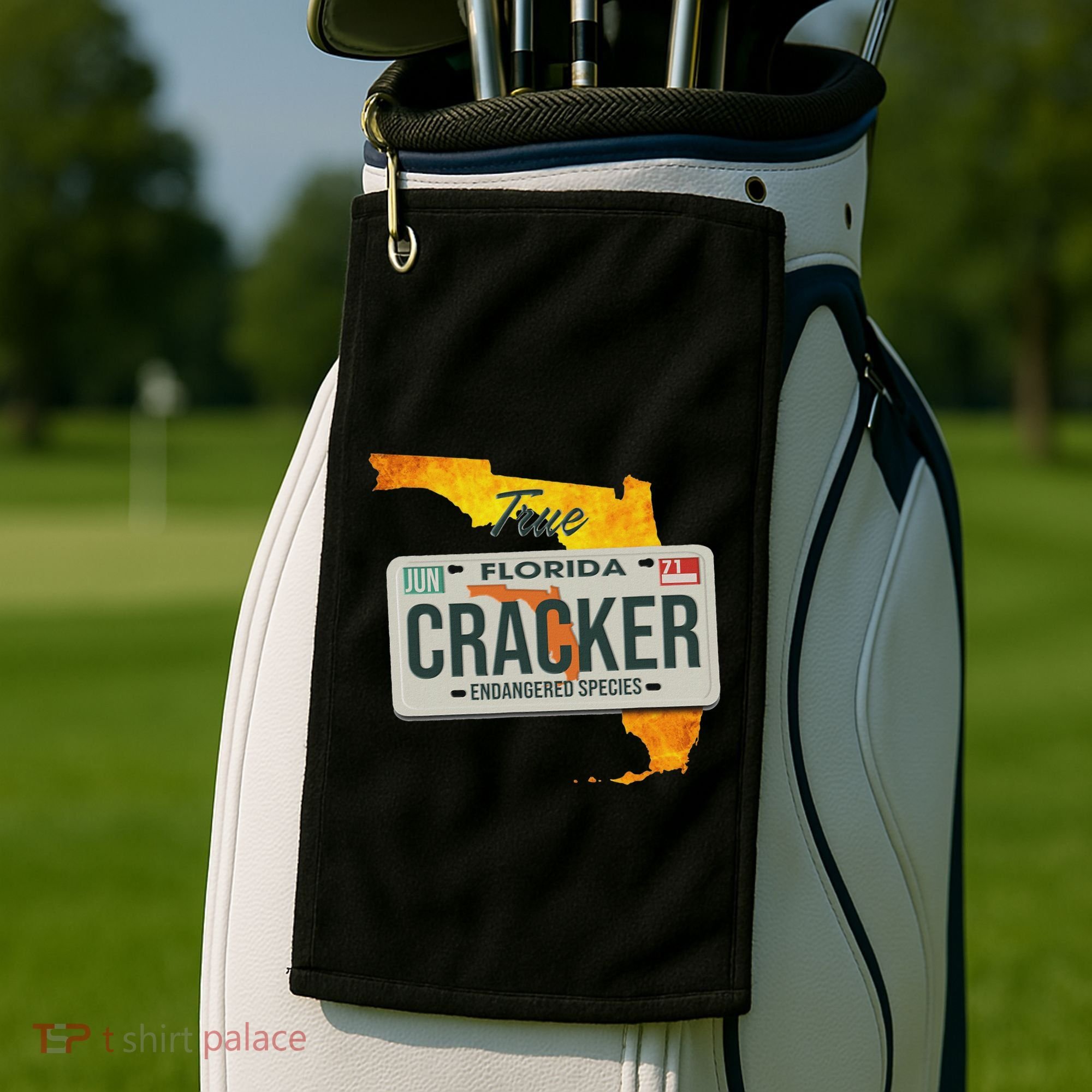 Funny Cracker Florida License Plate Golf Towel