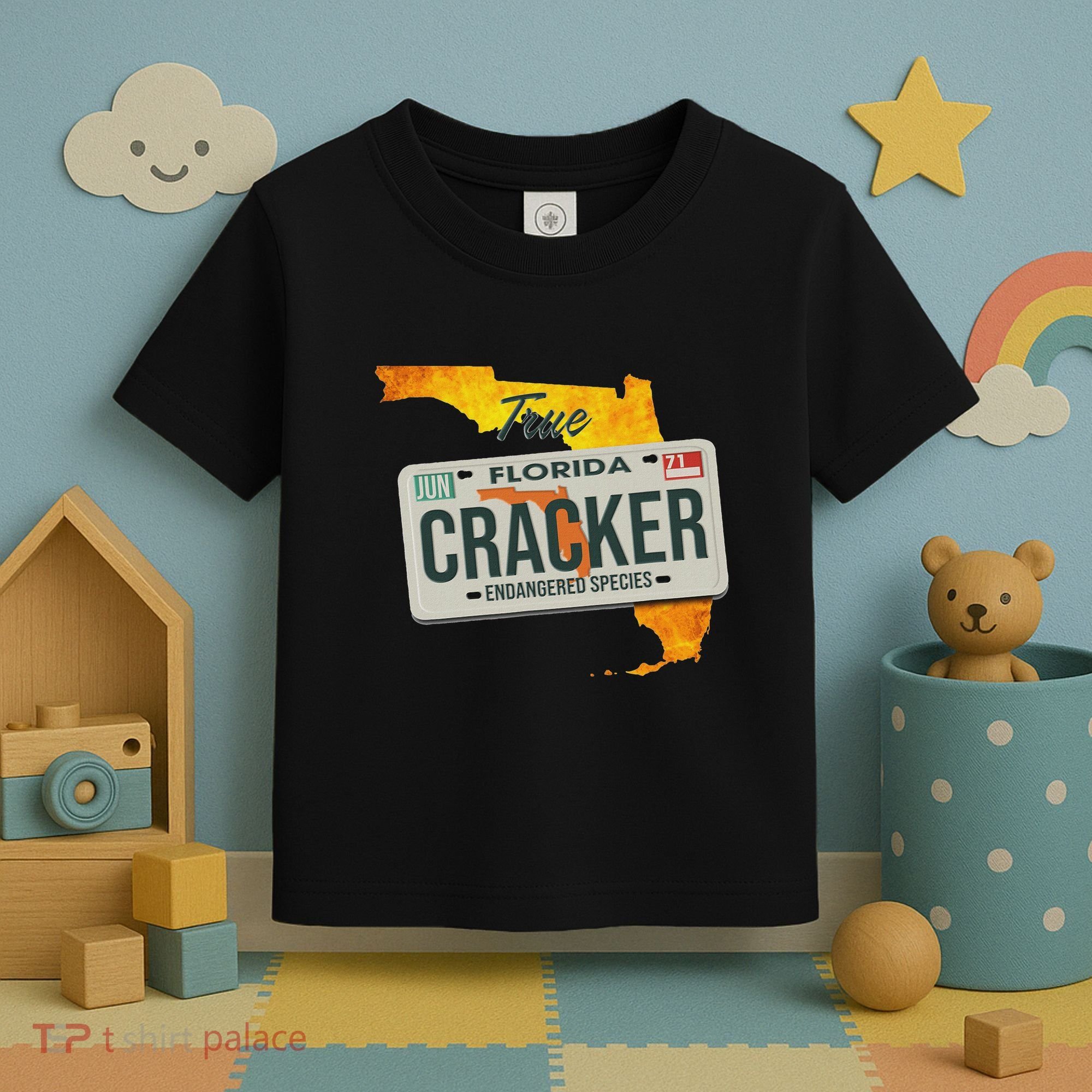 Funny Cracker Florida License Plate Toddler T-Shirt