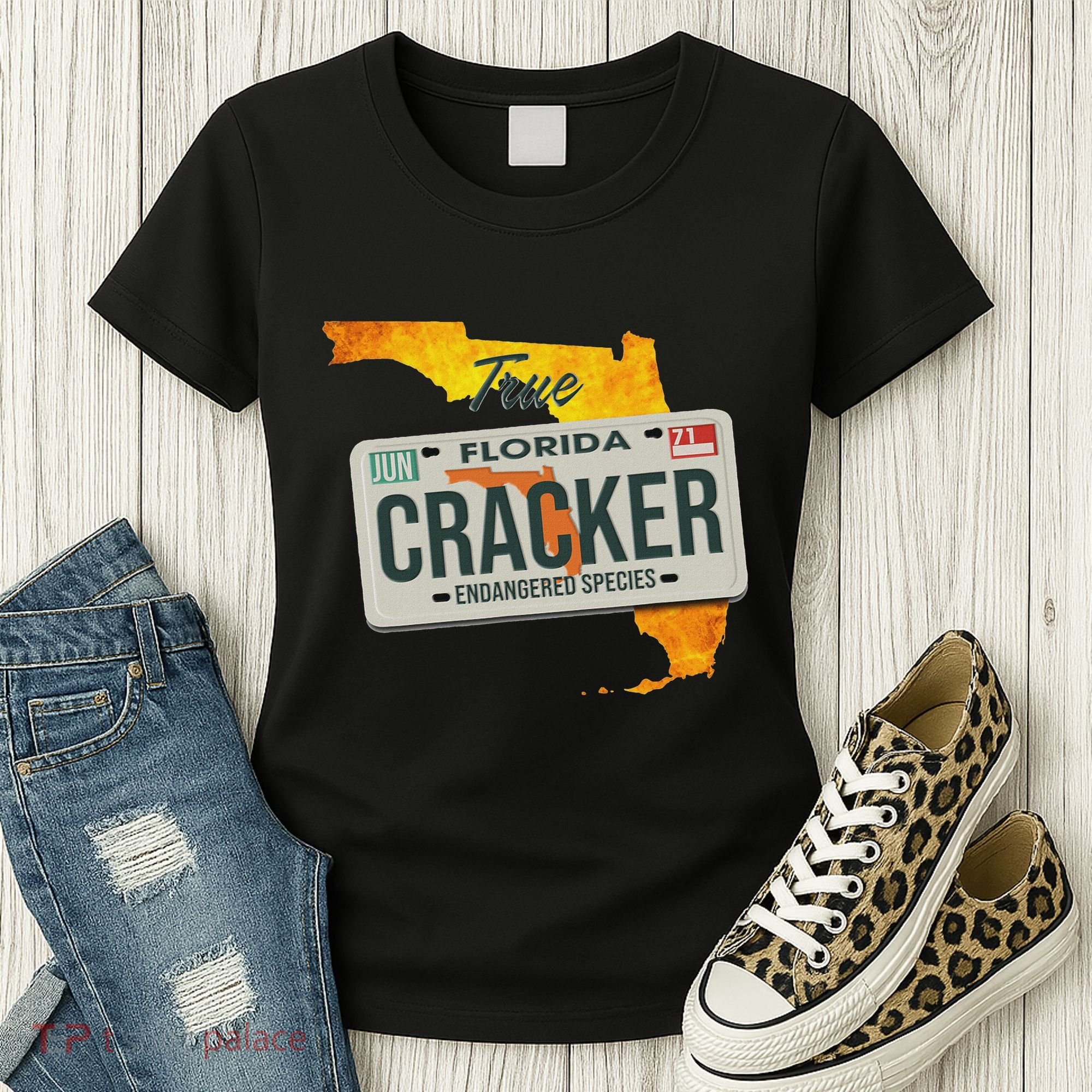 Funny Cracker Florida License Plate Women's T-Shirt