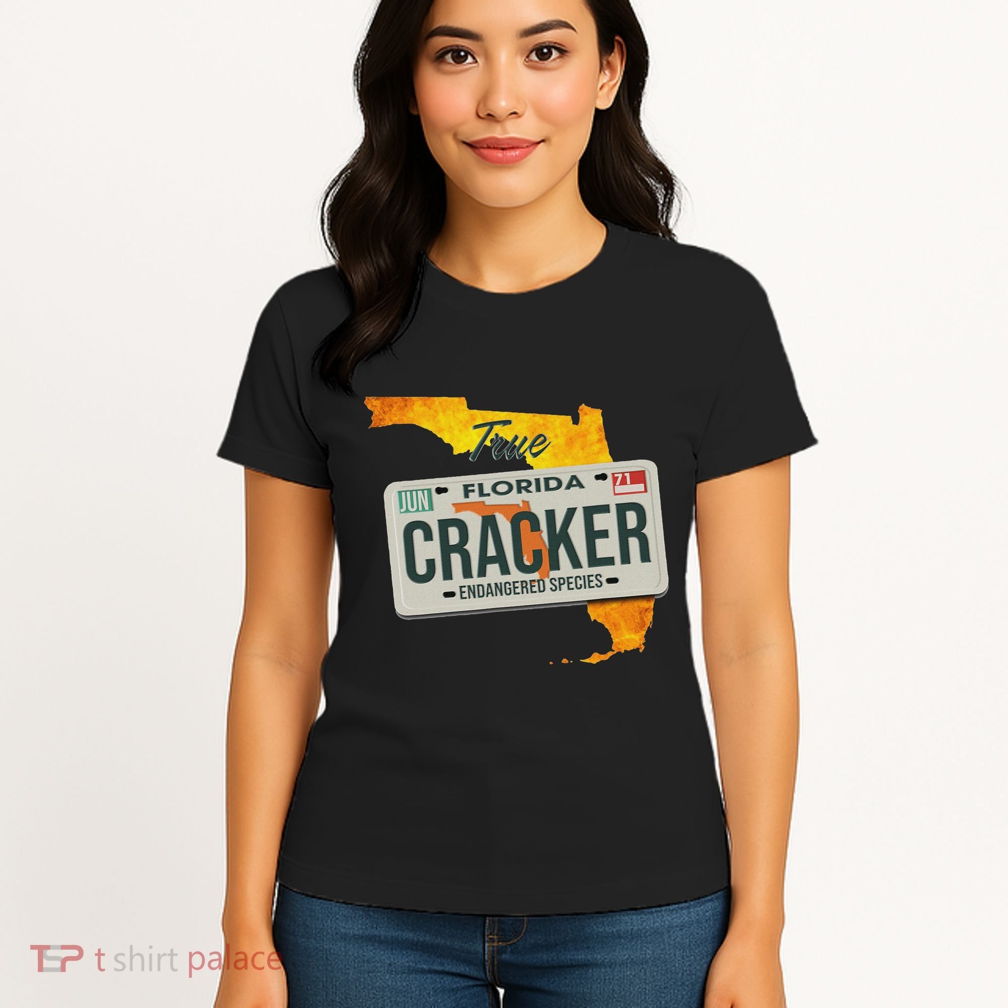 Funny Cracker Florida License Plate Women's T-Shirt