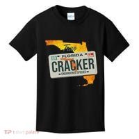 Funny Cracker Florida License Plate Kids T-Shirt thumb 0