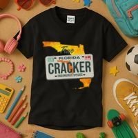Funny Cracker Florida License Plate Kids T-Shirt thumb 3