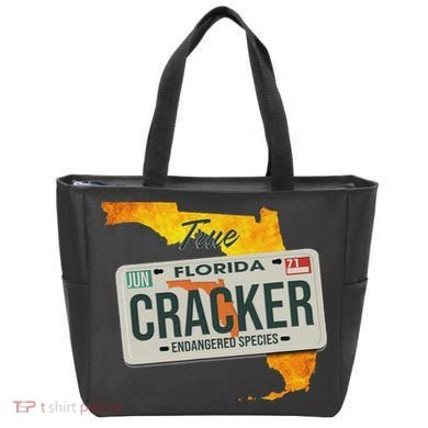 Funny Cracker Florida License Plate Tote Bag
