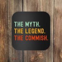 Funny Commish Fantasy Baseball Commissioner Sarcastic Coaster thumb 0