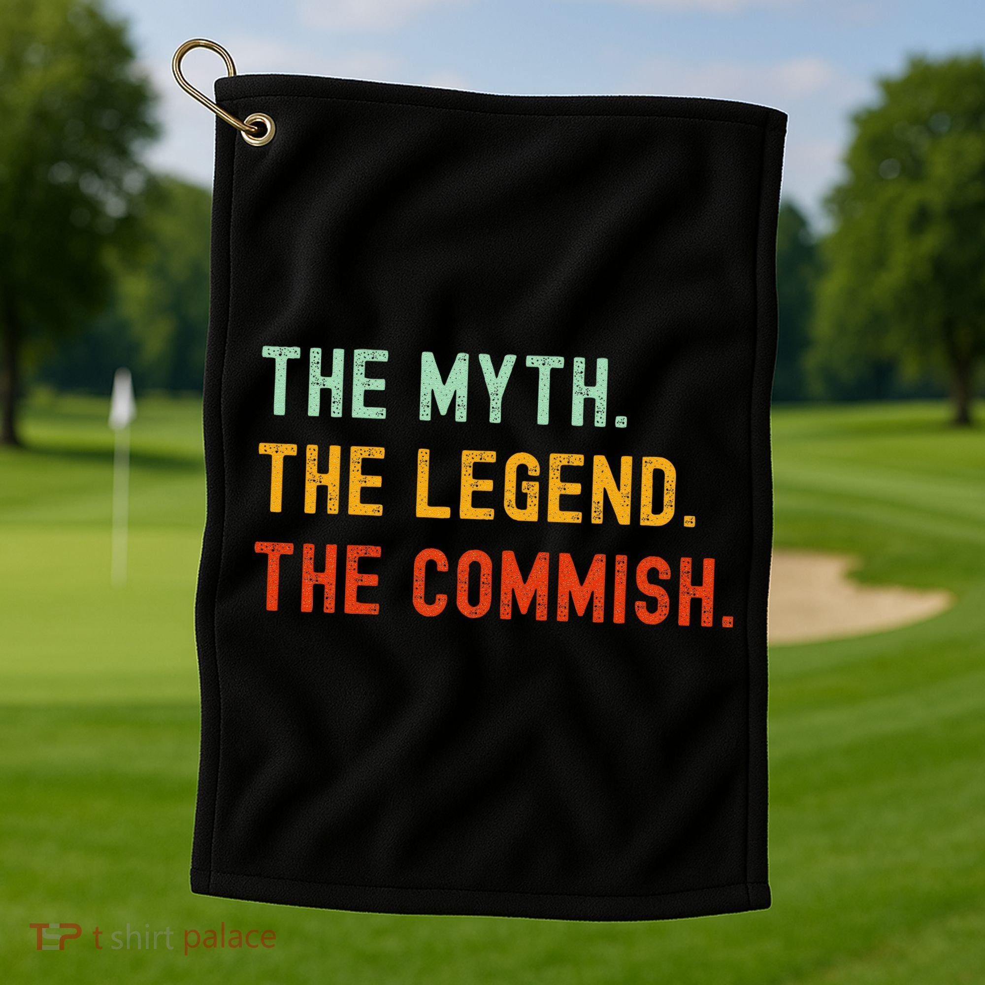 Funny Commish Fantasy Baseball Commissioner Sarcastic Golf Towel