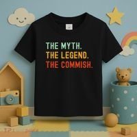 Funny Commish Fantasy Baseball Commissioner Sarcastic Toddler T-Shirt thumb 3