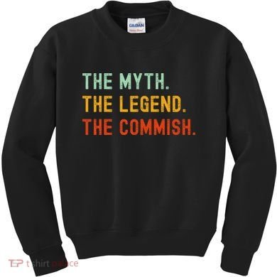 Funny Commish Fantasy Baseball Commissioner Sarcastic Kids Sweatshirt