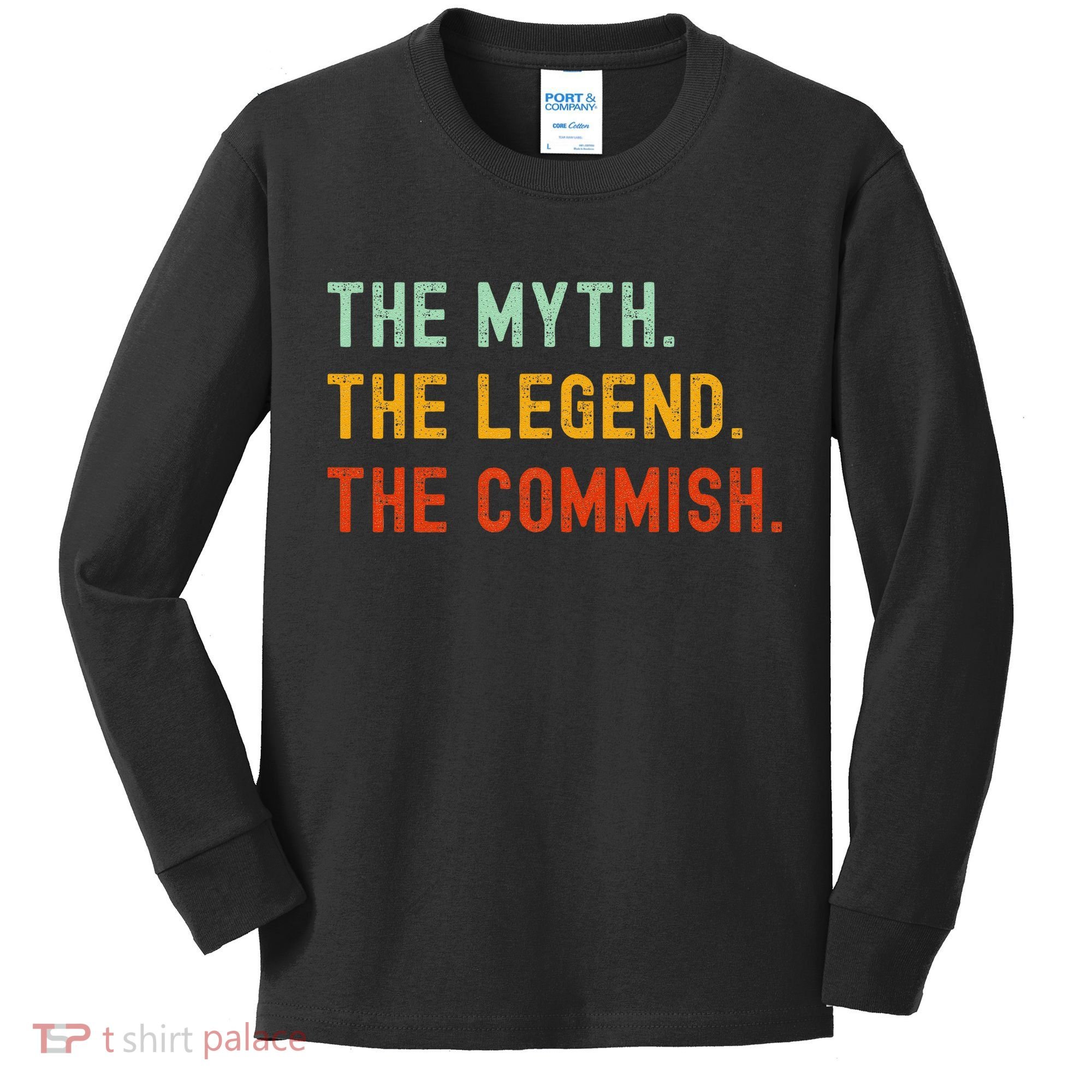 Funny Commish Fantasy Baseball Commissioner Sarcastic Kids Long Sleeve Shirt