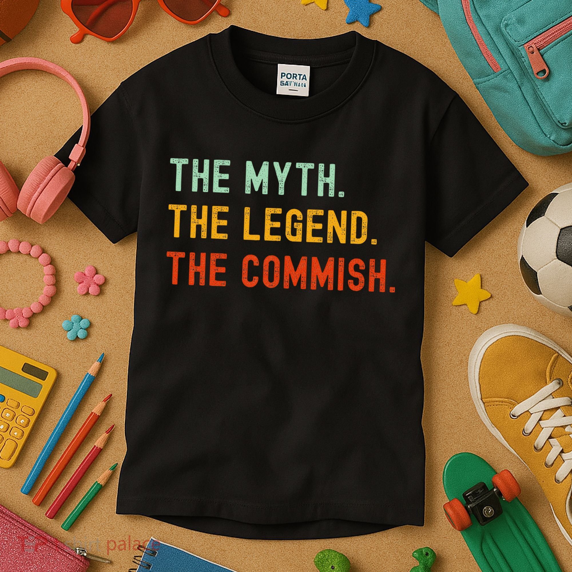 Funny Commish Fantasy Baseball Commissioner Sarcastic Kids T-Shirt