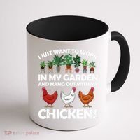 Funny Chicken For Men Women Gardening Chicken Lovers Garden Coffee Mug thumb 1