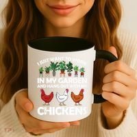 Funny Chicken For Men Women Gardening Chicken Lovers Garden Coffee Mug thumb 3