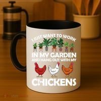 Funny Chicken For Men Women Gardening Chicken Lovers Garden Coffee Mug thumb 4