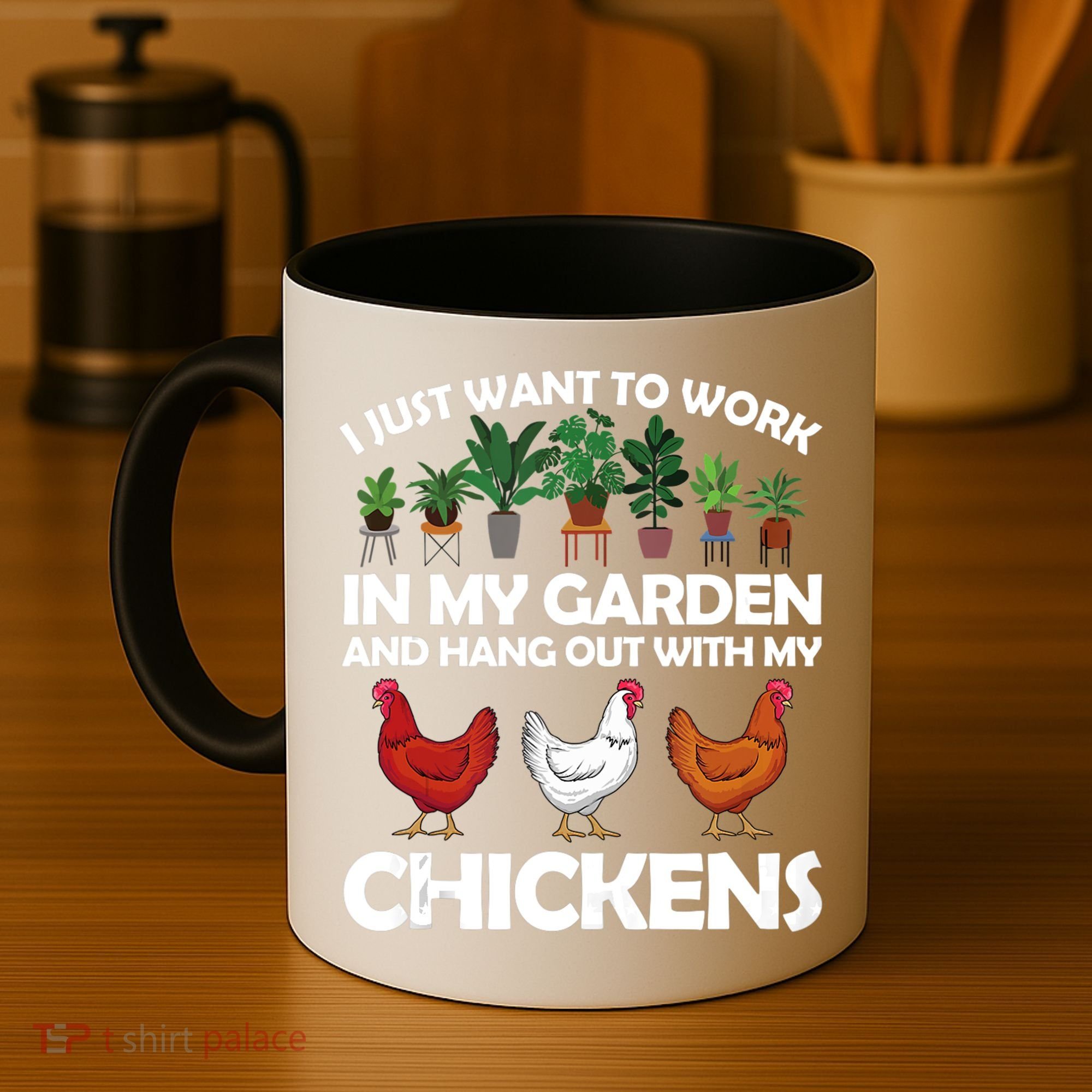 Funny Chicken For Men Women Gardening Chicken Lovers Garden Coffee Mug