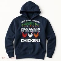 Funny Chicken For Men Women Gardening Chicken Lovers Garden Hoodie thumb 0