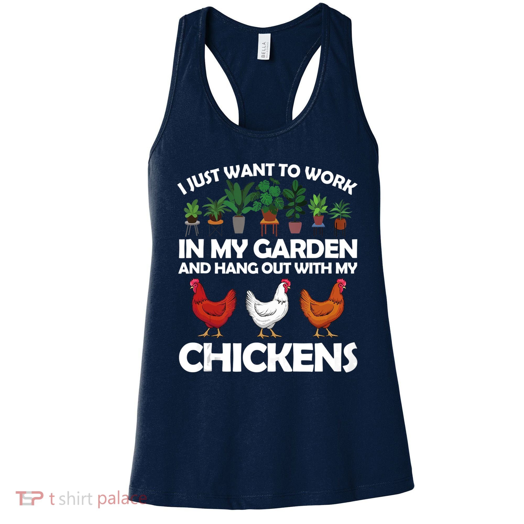 Funny Chicken For Men Women Gardening Chicken Lovers Garden Women's Tank Top