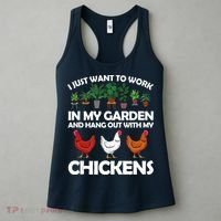 Funny Chicken For Men Women Gardening Chicken Lovers Garden Women's Tank Top thumb 3