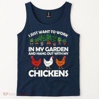 Funny Chicken For Men Women Gardening Chicken Lovers Garden Tank Top thumb 2