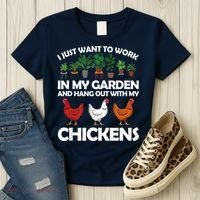 Funny Chicken For Men Women Gardening Chicken Lovers Garden Women's T-Shirt thumb 3